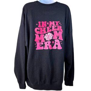 Jerzees NuBlend 2XL In My Cheer Mom Era Graphic Sweatshirt Black